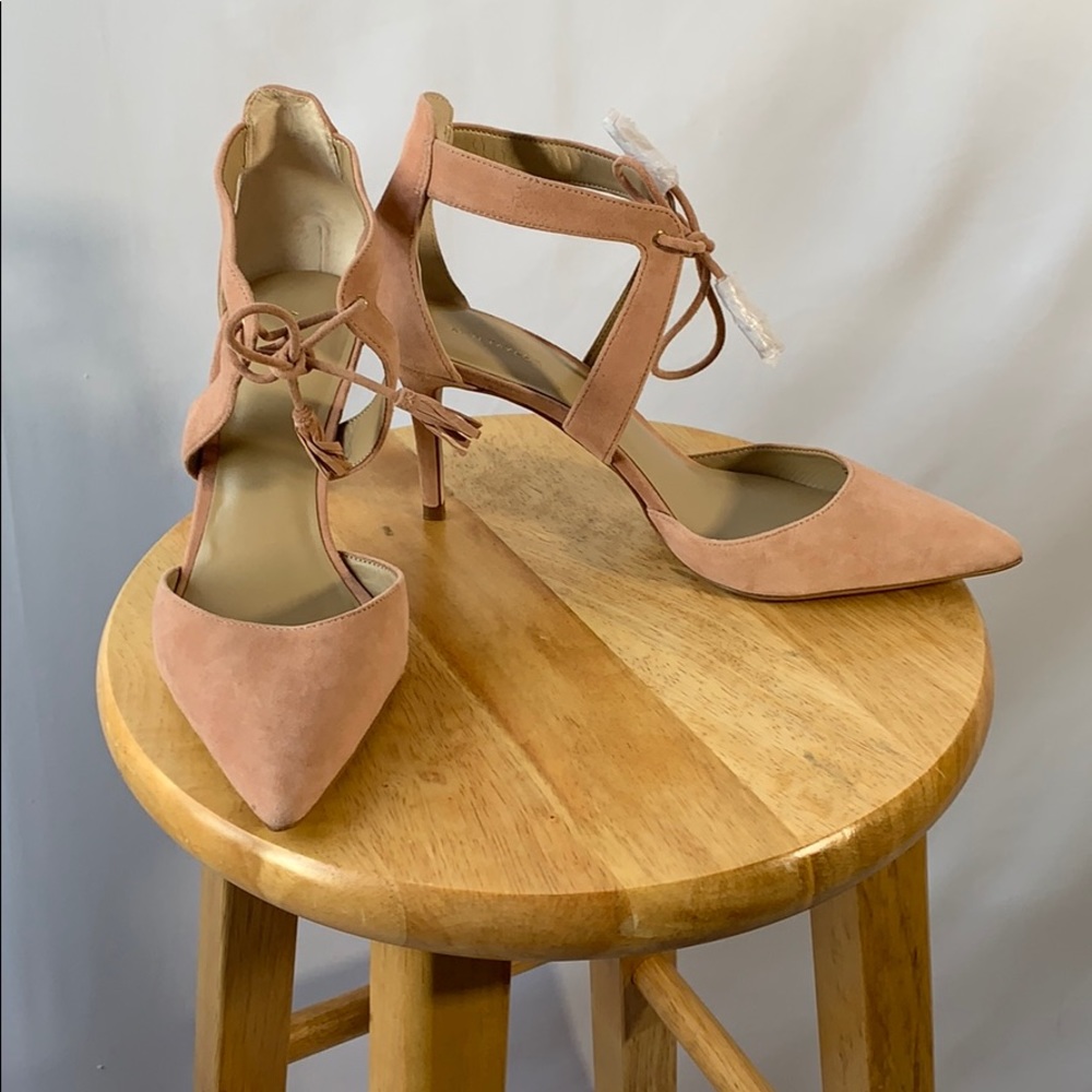 Ann Taylor Light Pink Leather Heels